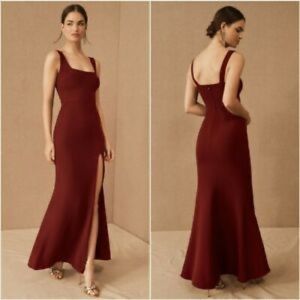 BHLDN Adena Crepe Dress - Burgundy